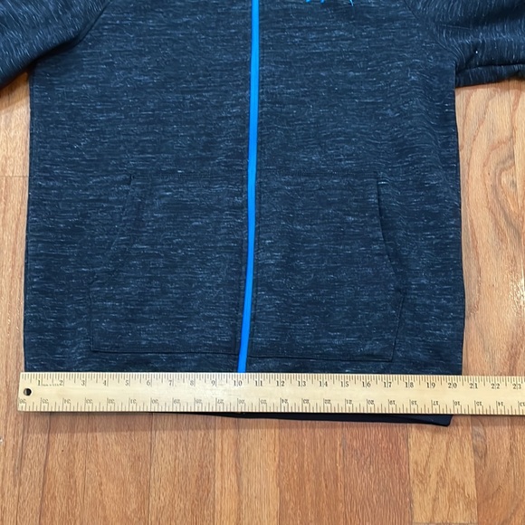 Carolina Panther NFL Jacket Full Zip Kangaroo Split Pockets Black Size Large - Picture 10 of 15